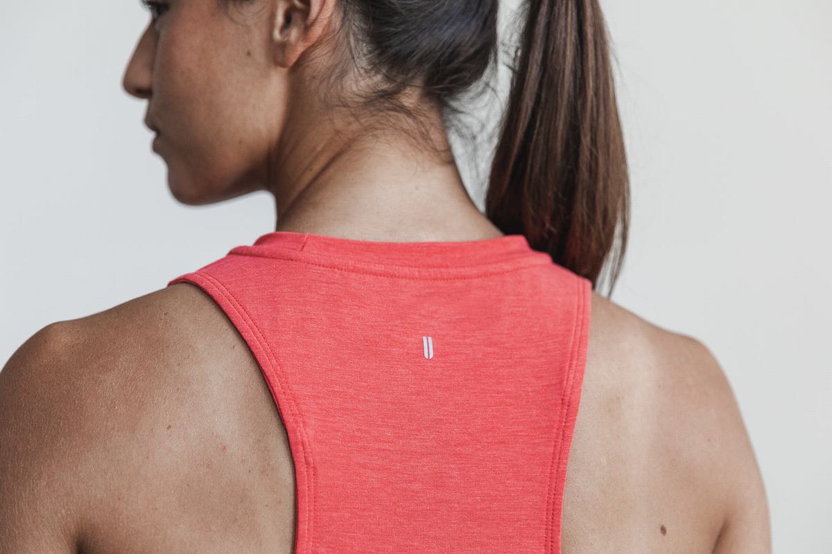 Nobull High-Neck Tank Bright Colors Tanktop Dames Rood | 587610-NDT