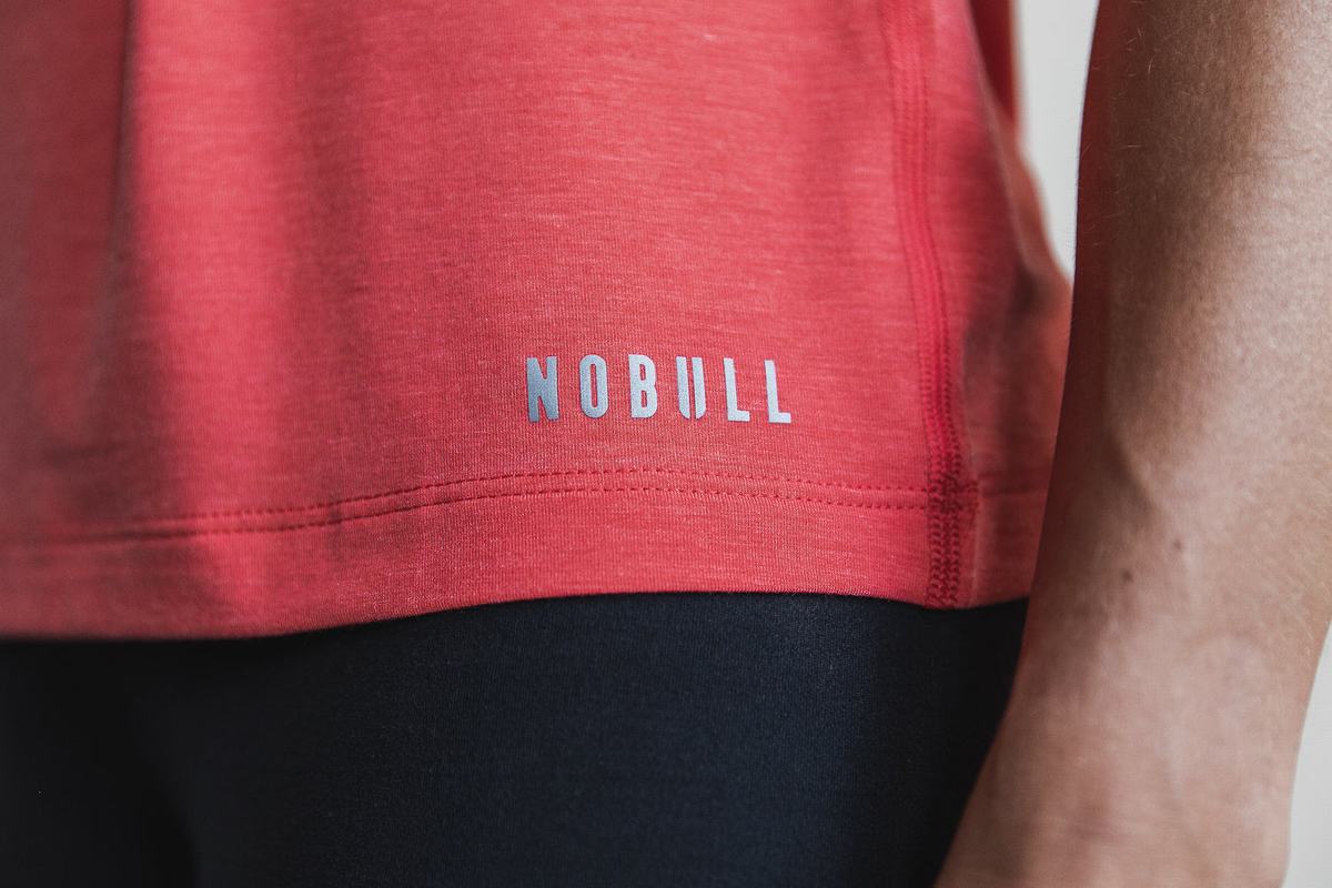 Nobull High-Neck Tank Bright Colors Tanktop Dames Rood | 587610-NDT
