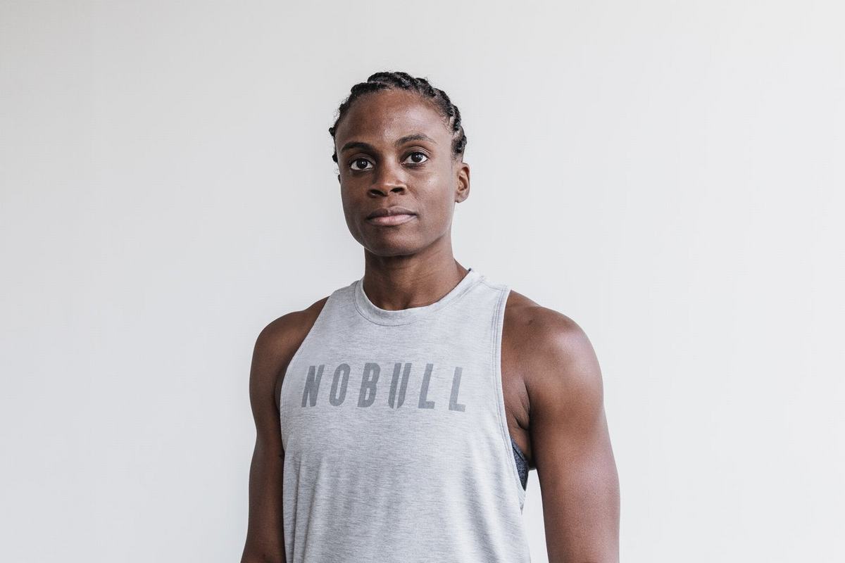Nobull High-Neck Tank Classic Colors Tanktop Dames Lichtgrijs | 295876-FPW