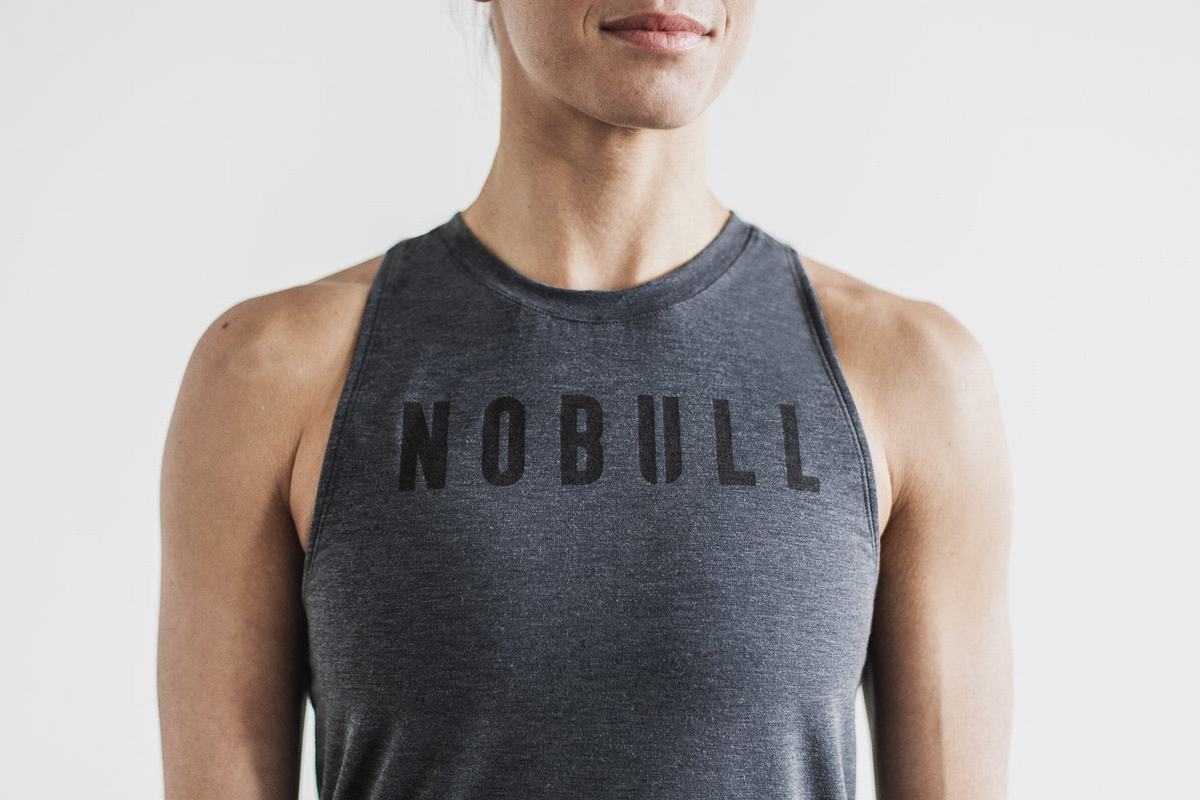 Nobull High-Neck Tank Classic Colors Tanktop Dames Diepgrijs | 345908-XZO