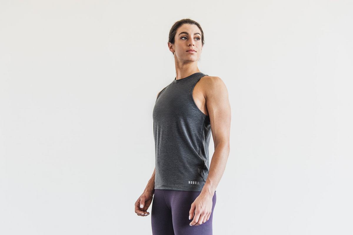 Nobull High-Neck Tank Classic Colors Tanktop Dames Diepgrijs | 372985-SAO