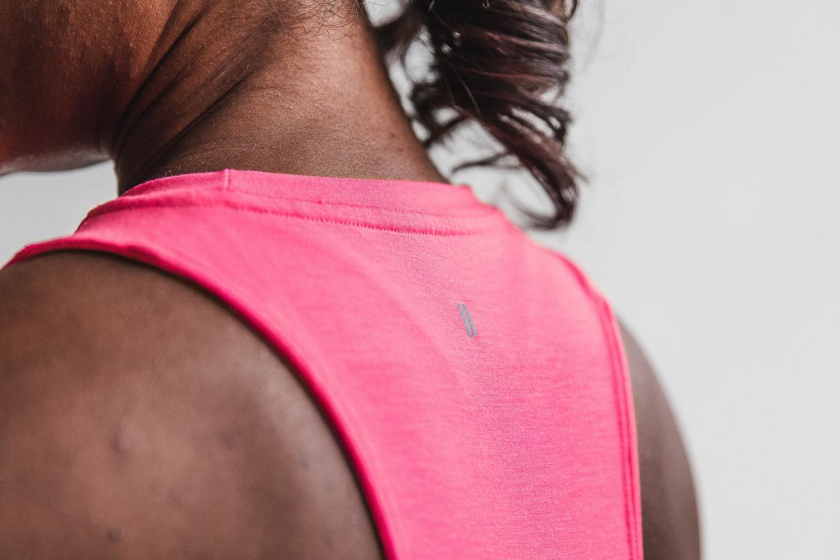 Nobull High-Neck Tank Neon Tanktop Dames Roze | 208945-SUW