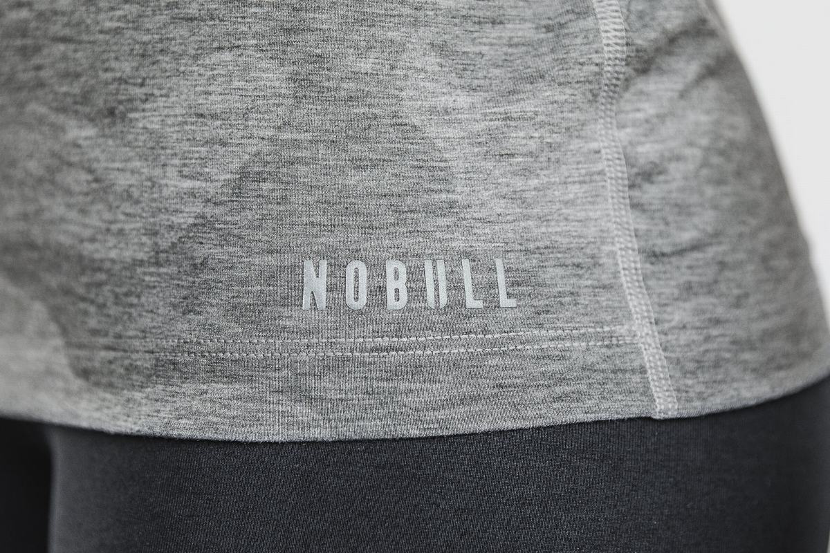 Nobull High-Neck Tank Tanktop Dames Grijs Camo | 256973-ACM