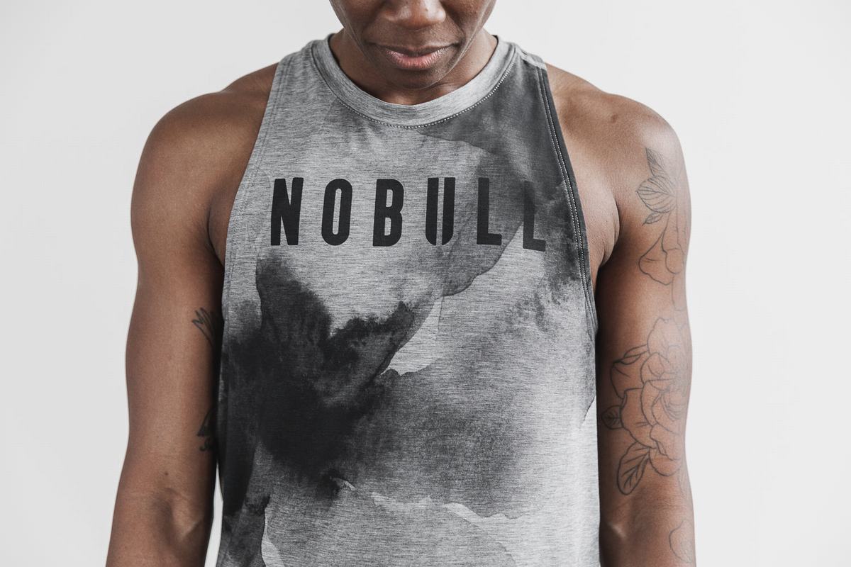 Nobull High-Neck Tank Tanktop Dames Grijs | 618394-JAG
