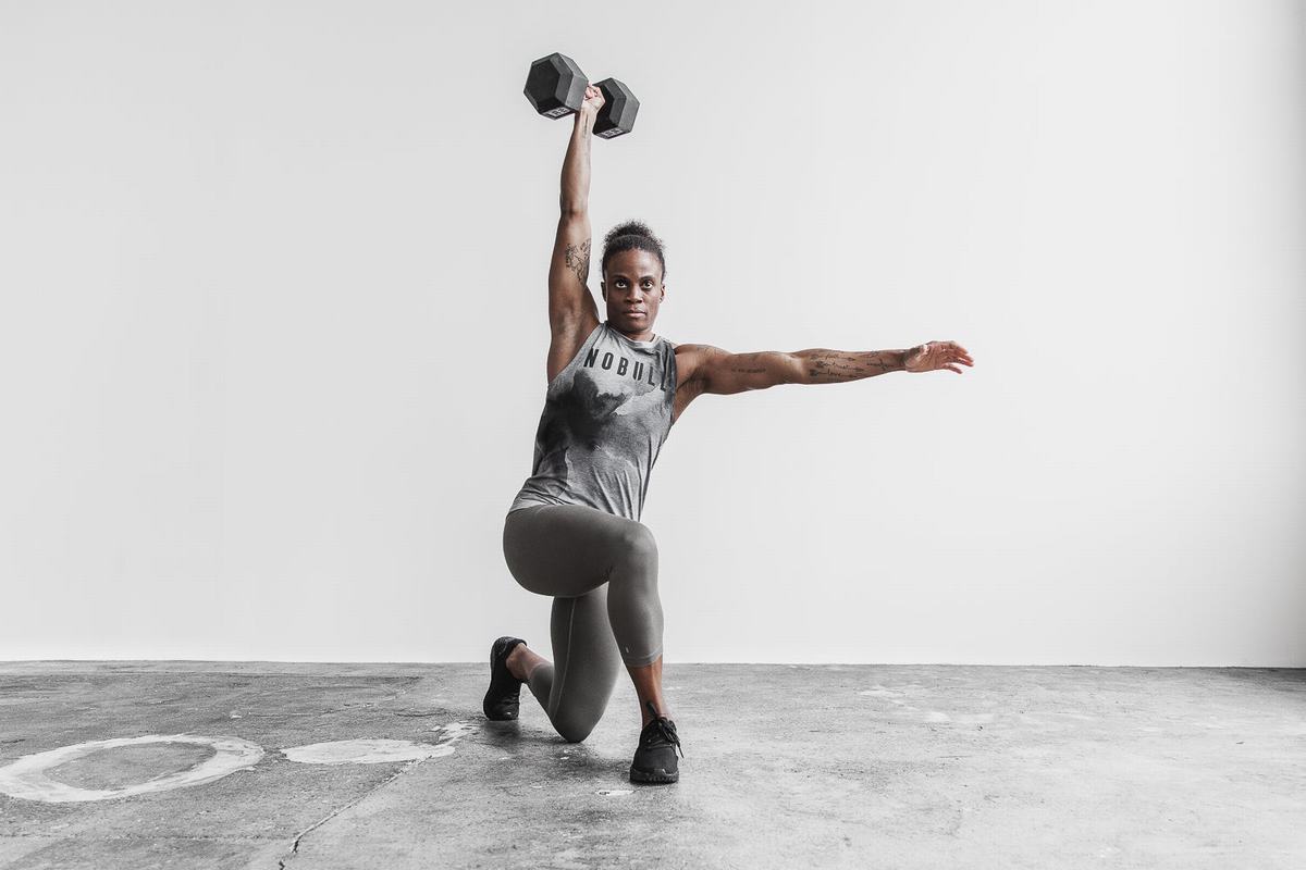 Nobull High-Neck Tank Tanktop Dames Grijs | 618394-JAG