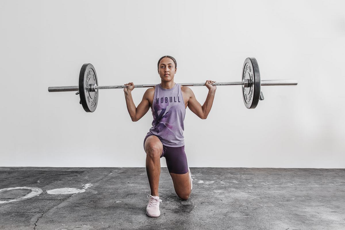 Nobull High-Neck Tank Tanktop Dames Lavendel | 065478-YTL