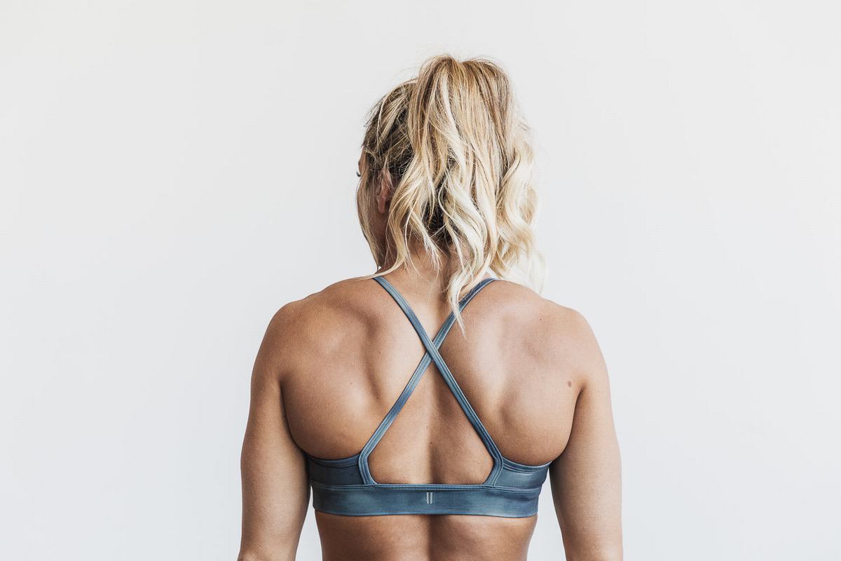 Nobull High-Neck Tie-Dye Sport Bh Dames Blauw | 578302-IZA