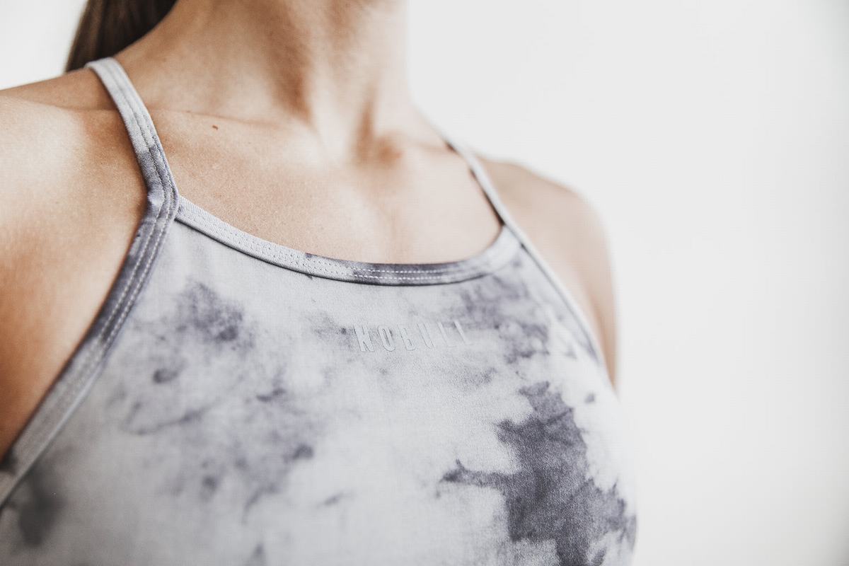 Nobull High-Neck Tie-Dye Sport Bh Dames Zwart | 947015-PIV