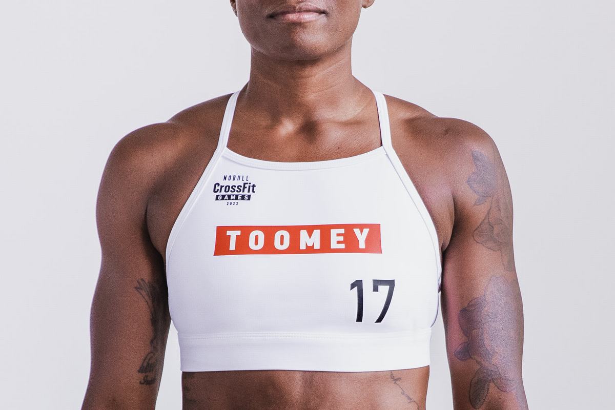 Nobull High-Neck Toomey Sport Bh Dames Wit | 879631-EBO