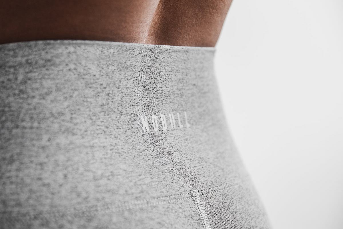 Nobull High-Rise 7/8 Tight Plush Heather Hardloopbroek Dames Grijs | 752834-SYA