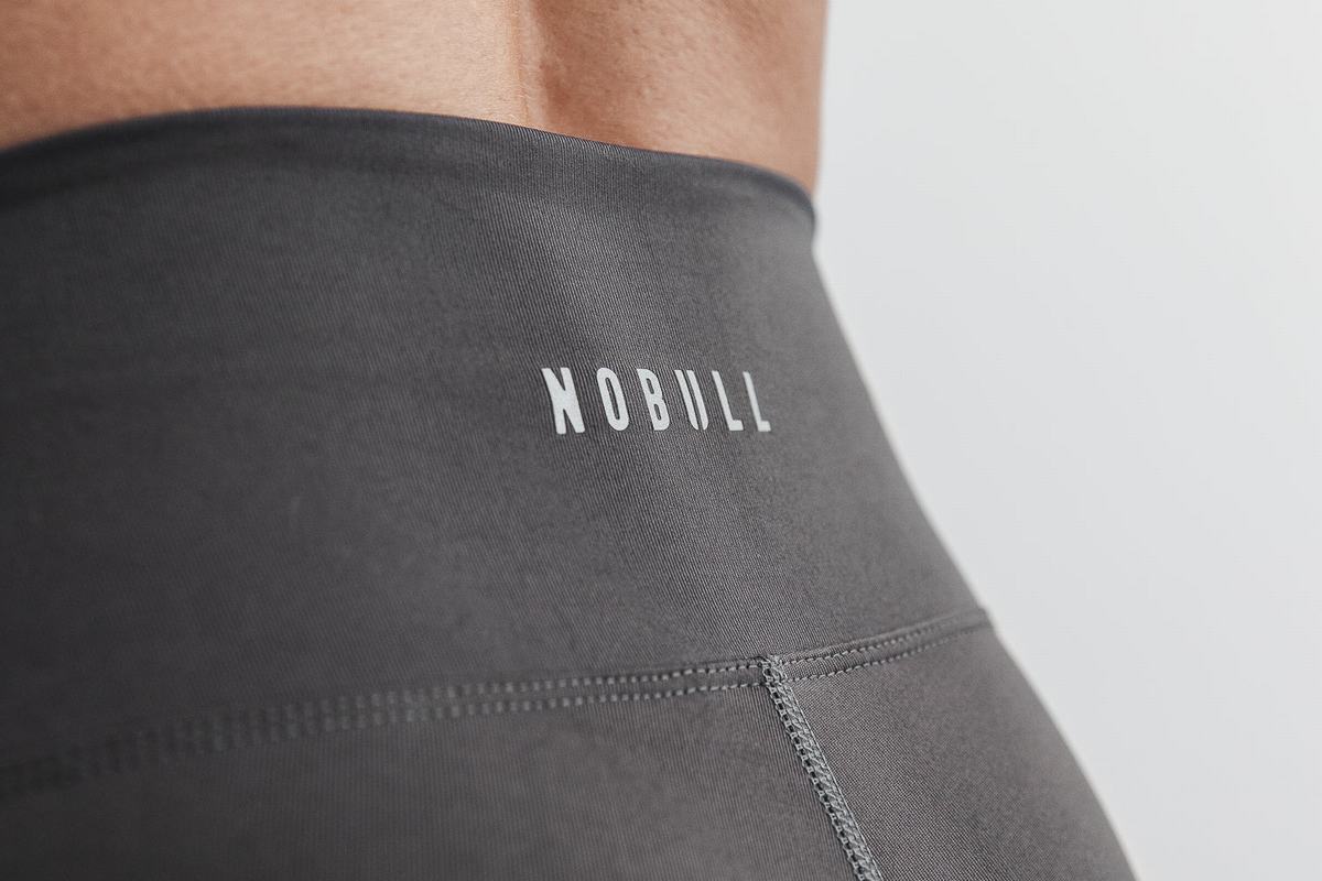 Nobull High-Rise Crop Hardloopbroek Dames Donkergrijs | 045981-BUE