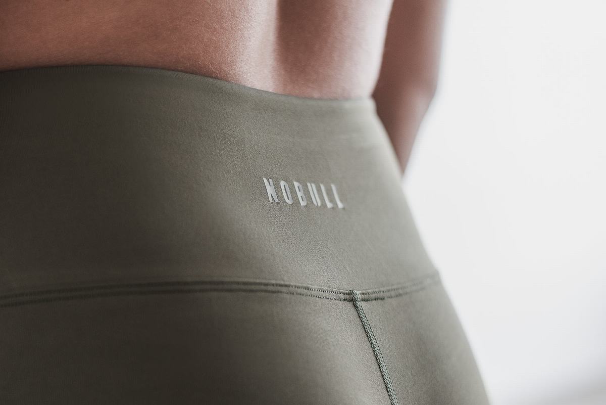 Nobull High-Rise Crop Hardloopbroek Dames Groen | 568437-HFO