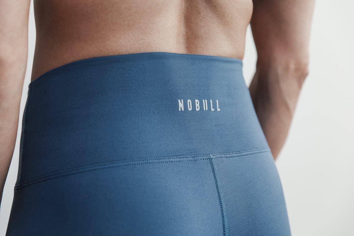 Nobull High-Rise Crop Matte Hardloopbroek Dames Blauw | 054183-DIA