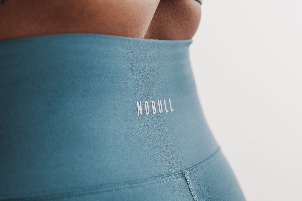 Nobull High-Rise Crop Matte Hardloopbroek Dames Diepturquoise | 293647-QLN