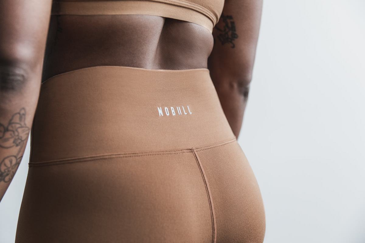 Nobull High-Rise Crop Matte Hardloopbroek Dames Bruin | 438261-DMW