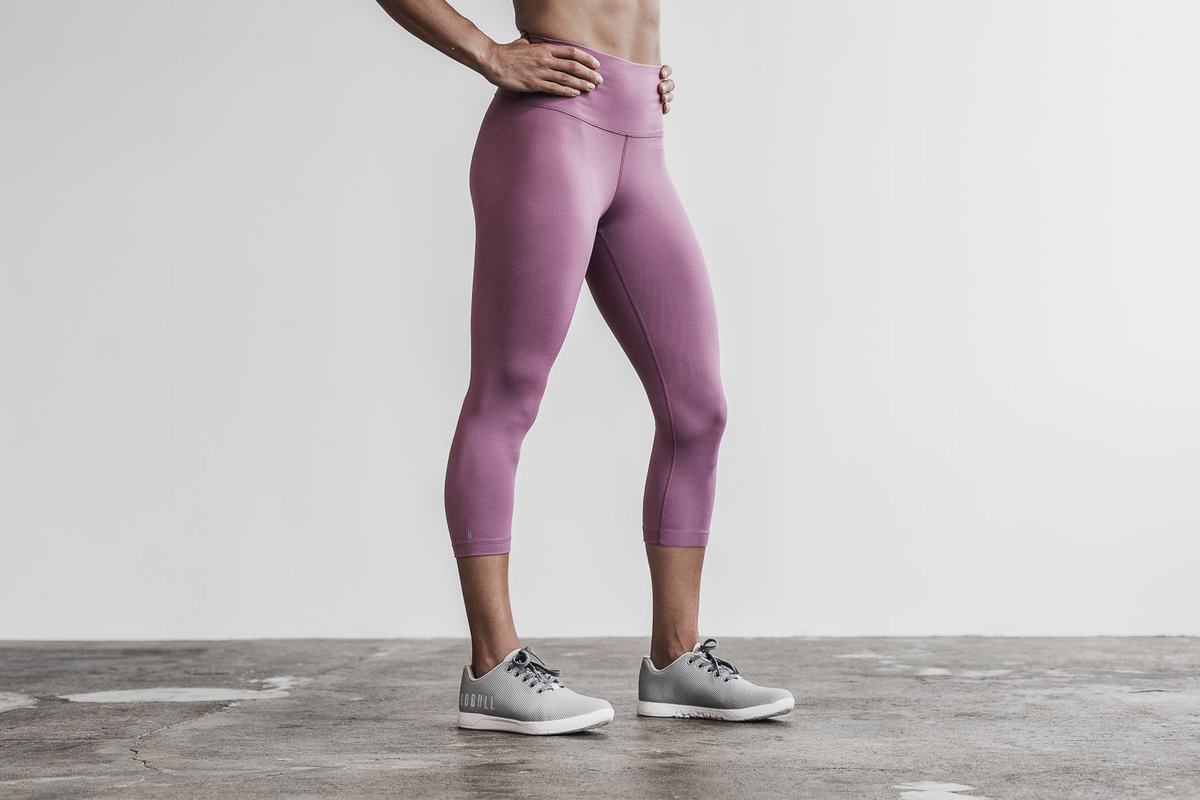 Nobull High-Rise Crop Matte Hardloopbroek Dames Paars | 563048-UPN