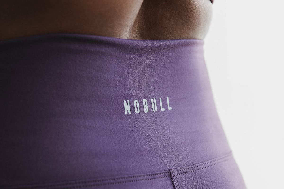 Nobull High-Rise Crop Matte Hardloopbroek Dames Paars | 564237-MLZ