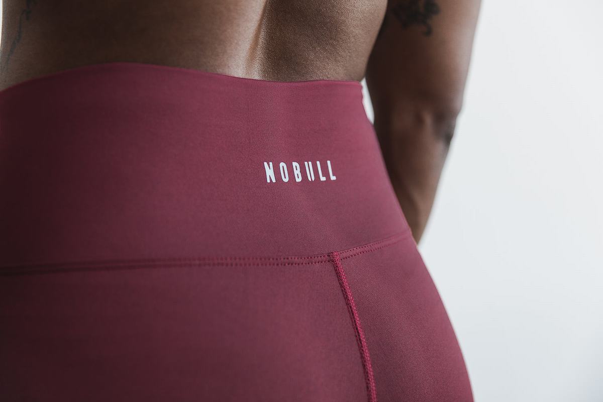 Nobull High-Rise Crop Matte Hardloopbroek Dames Donkerrood | 689502-JDI