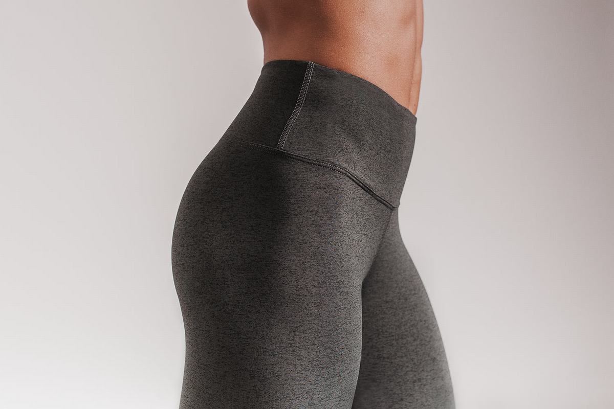 Nobull High-Rise Crop Plush Heather Hardloopbroek Dames Grijs | 314876-FTB