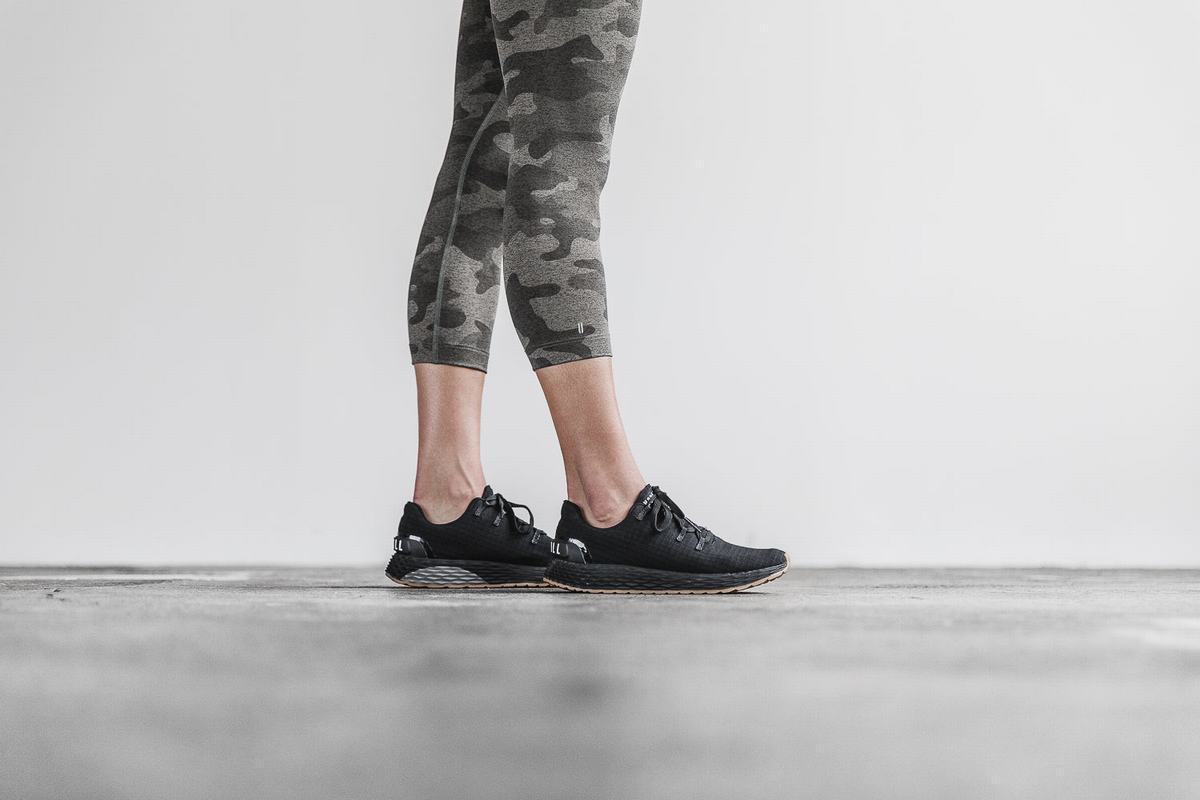 Nobull High-Rise Crop Plush Heather Hardloopbroek Dames Donkercamo | 495236-KLN