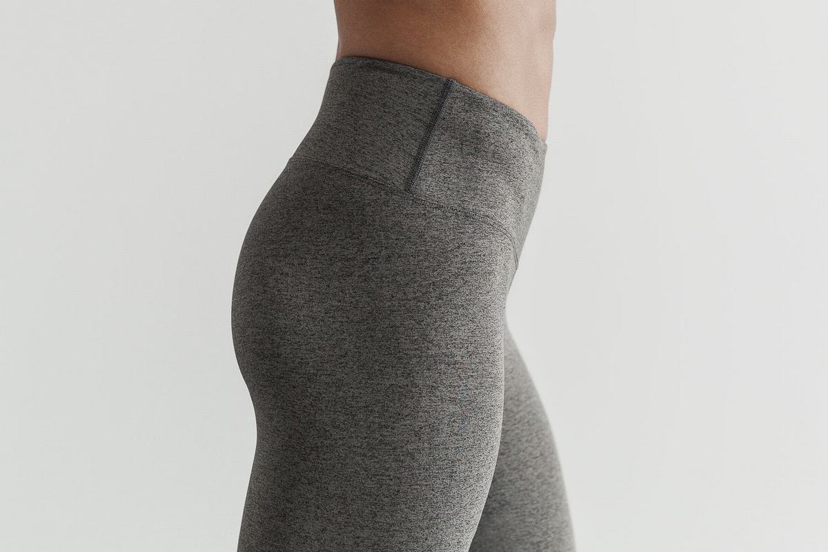 Nobull High-Rise Crop Plush Heather Hardloopbroek Dames Grijs | 516739-ZPG