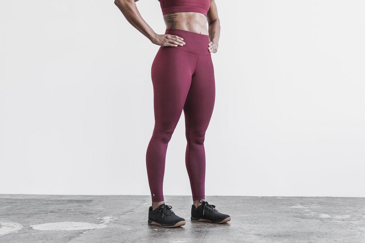 Nobull High-Rise Tight Hardloopbroek Dames Donkerrood | 093674-FDA