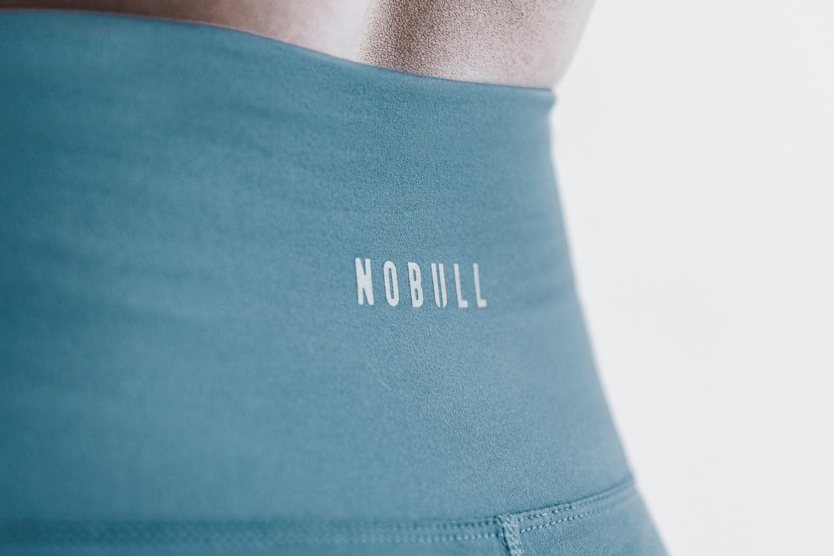 Nobull High-Rise Tight Matte Hardloopbroek Dames Diepturquoise | 068359-XJZ