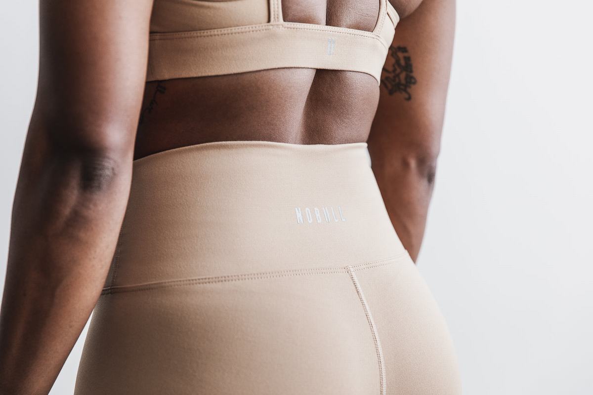 Nobull High-Rise Tight Matte Hardloopbroek Dames Beige | 481352-UVC