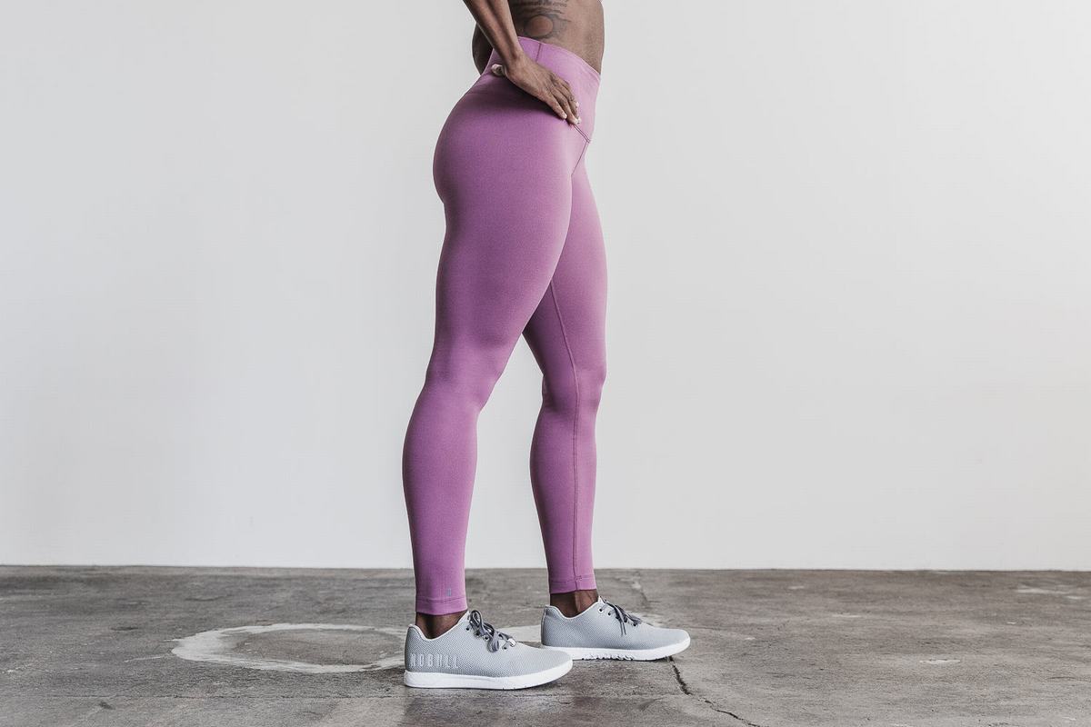 Nobull High-Rise Tight Matte Hardloopbroek Dames Paars | 743018-KEW