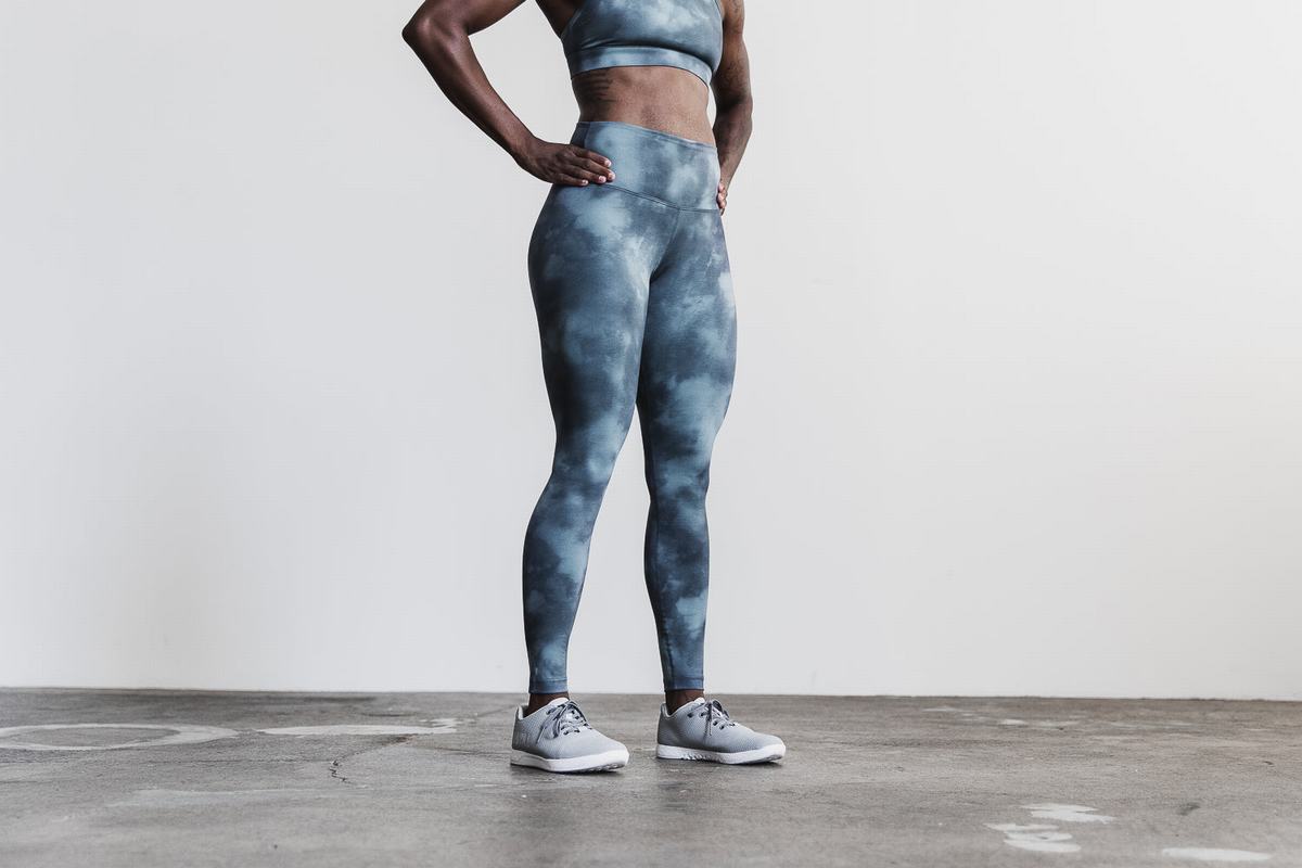 Nobull High-Rise Tight Tie-Dye Hardloopbroek Dames Blauw | 084123-AQP