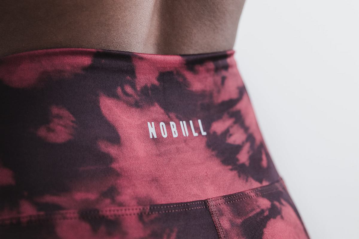 Nobull High-Rise Tight Tie-Dye Hardloopbroek Dames Oranje Zwart | 634529-GUT