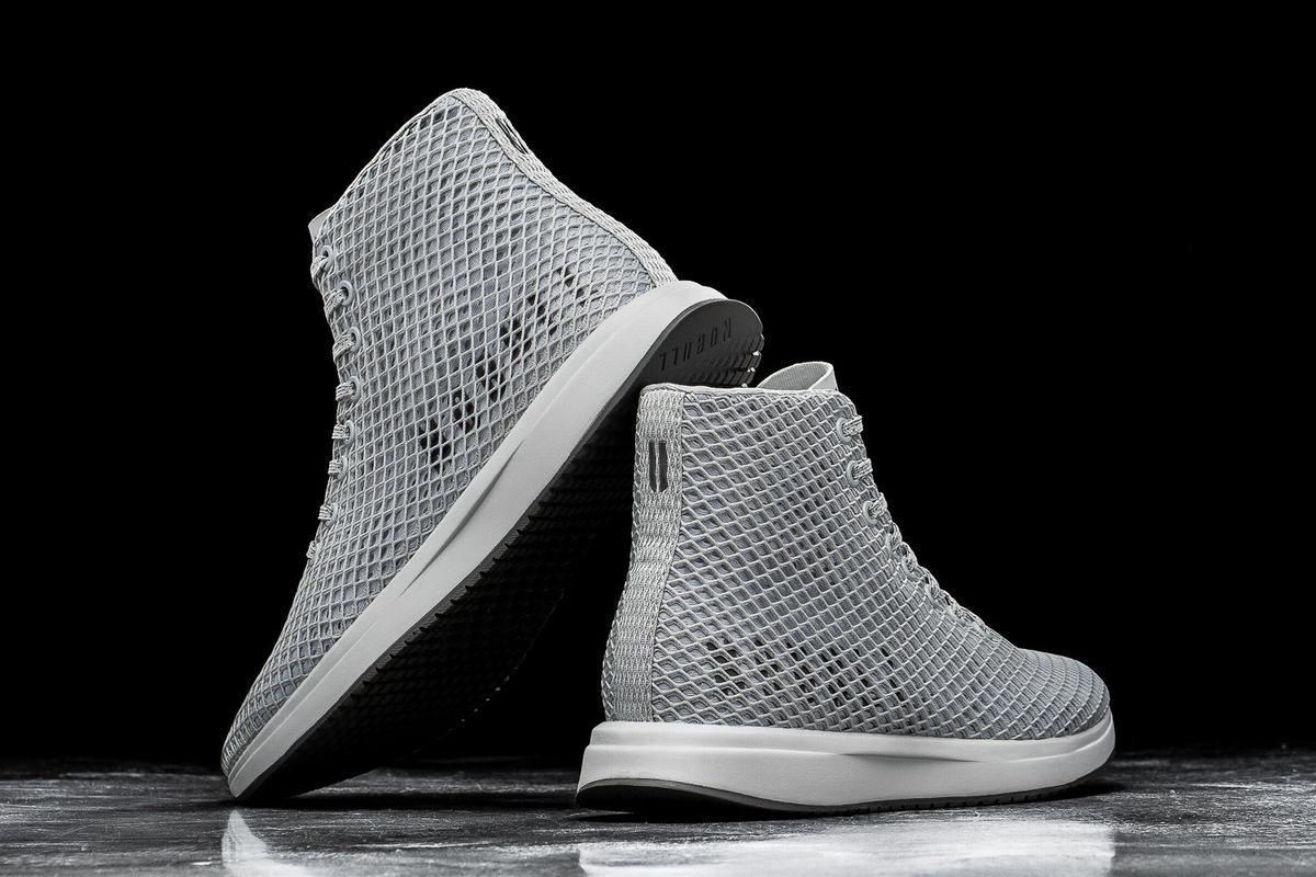 Nobull High-Top Arctic Mesh Runner Loopschoenen Dames Grijs | 708239-XOL