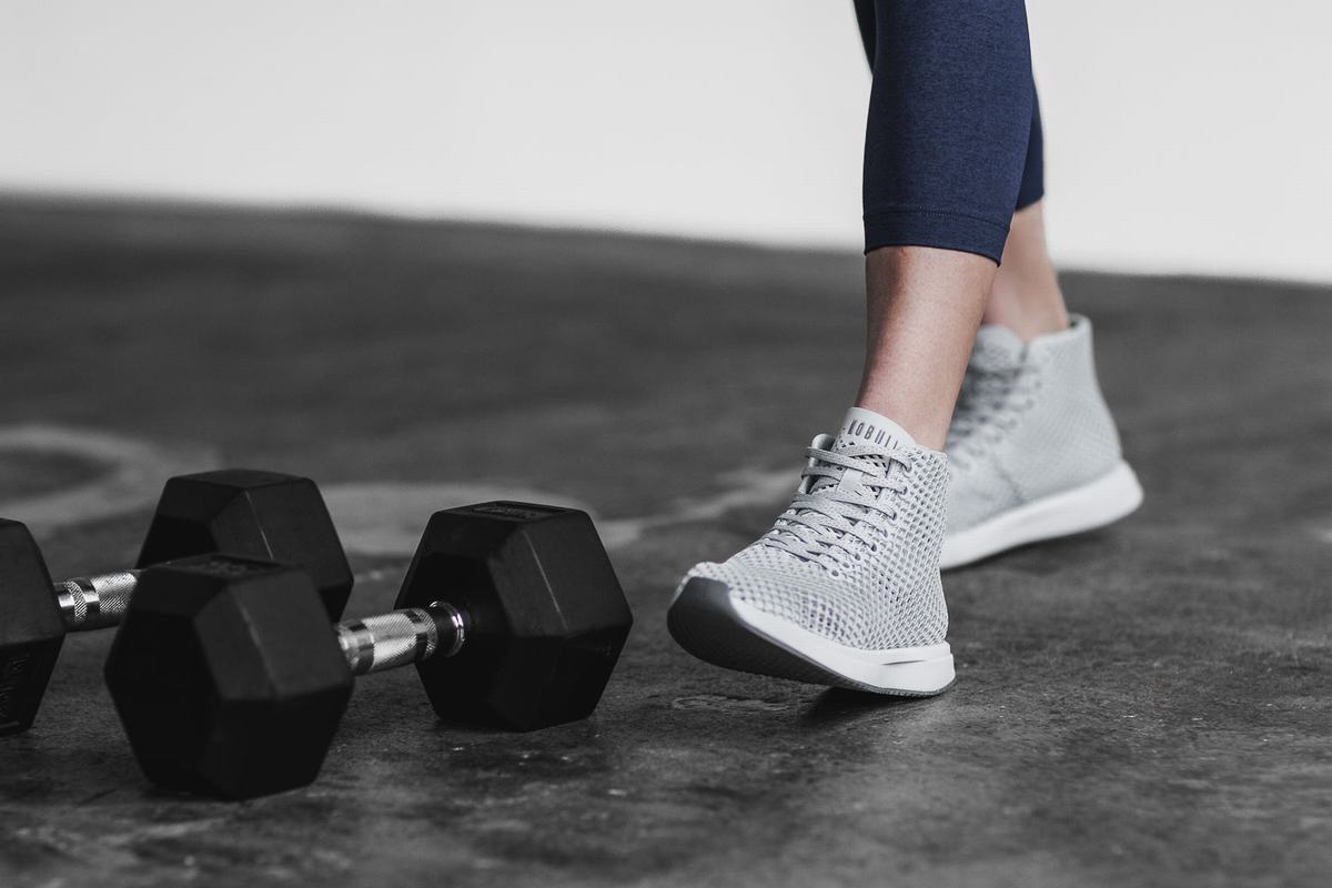 Nobull High-Top Arctic Mesh Runner Loopschoenen Dames Grijs | 708239-XOL