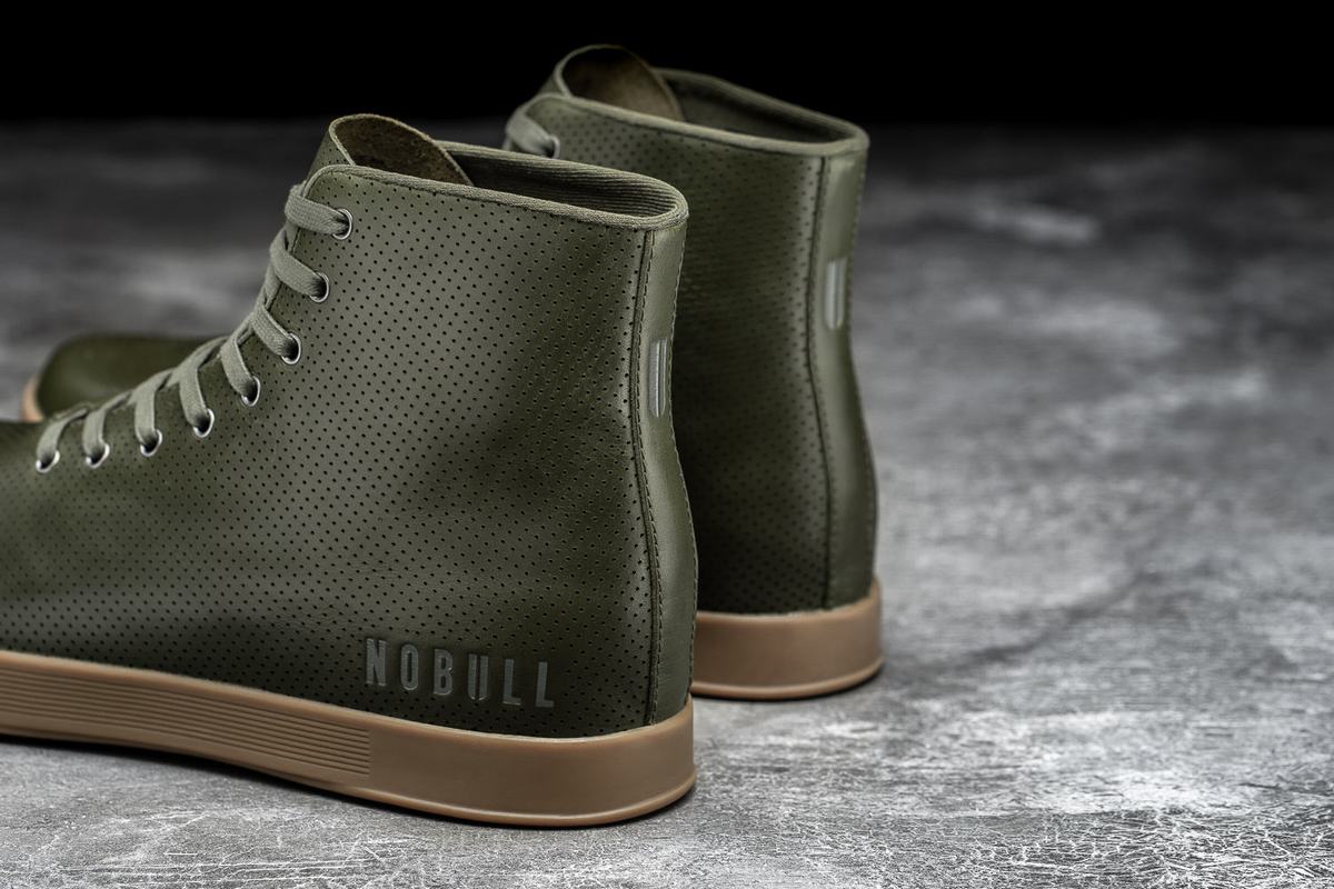 Nobull High-Top Army Trainer Fitness Schoenen Dames Olijfgroen | 813570-HQA