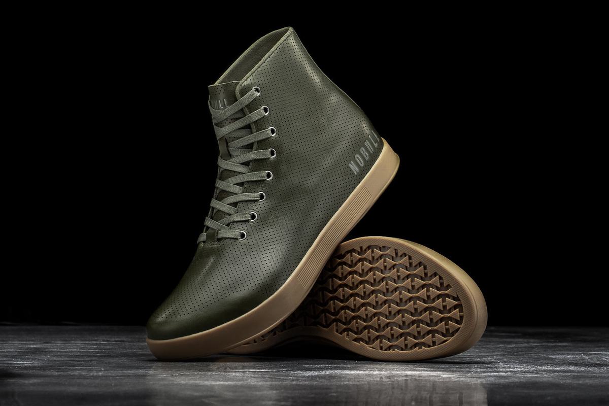 Nobull High-Top Army Trainer Fitness Schoenen Dames Olijfgroen | 813570-HQA