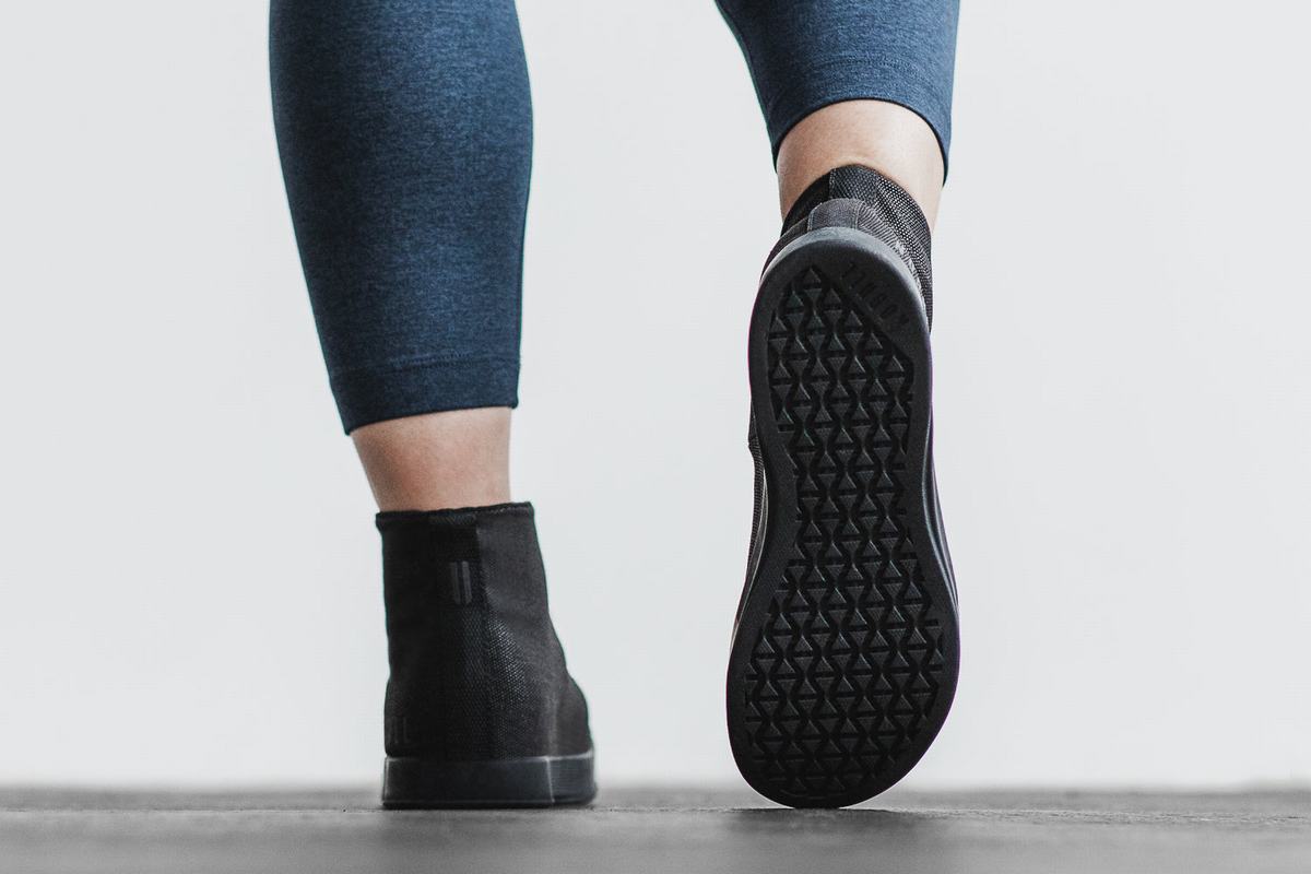 Nobull High-Top Canvas Trainer Fitness Schoenen Dames Zwart | 054876-XTJ