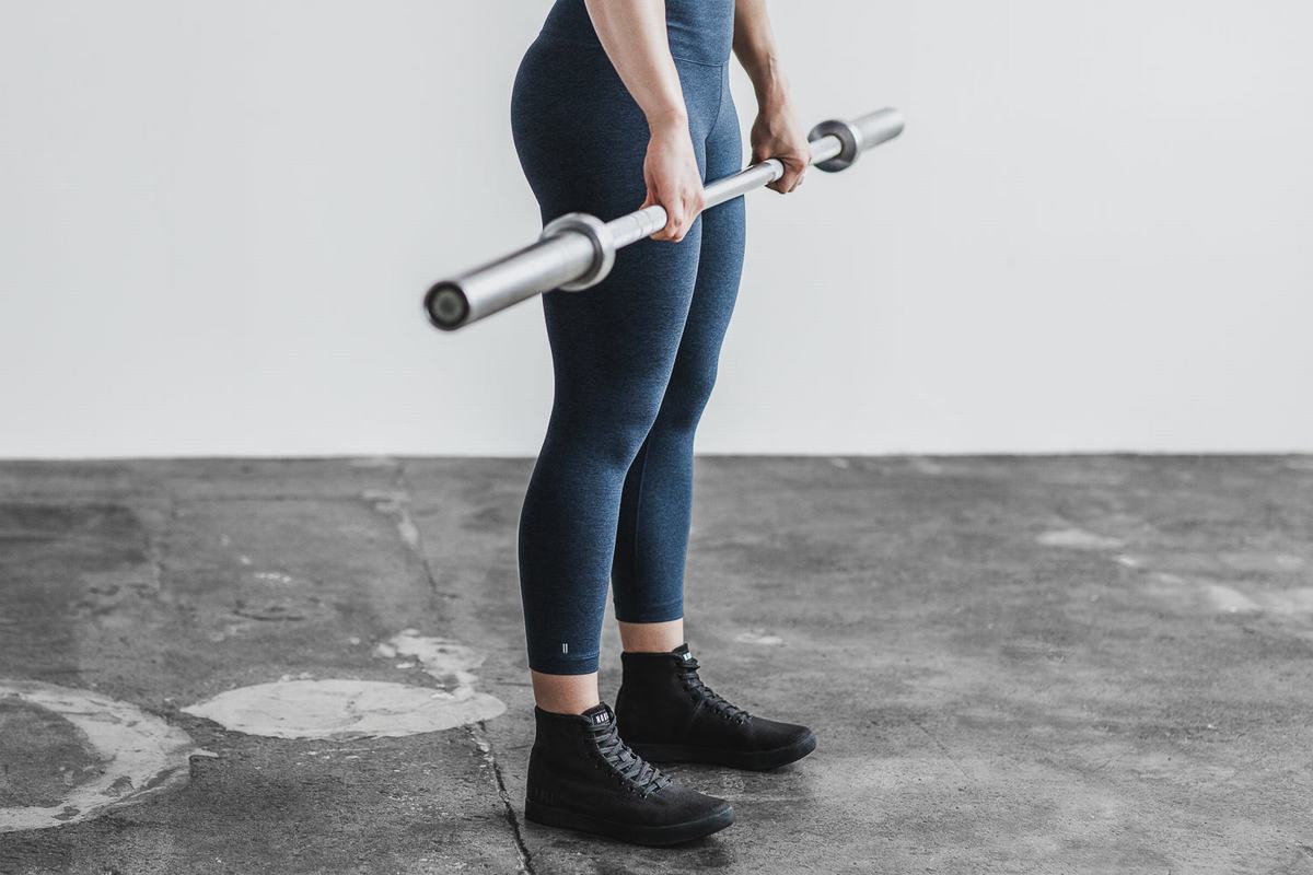 Nobull High-Top Canvas Trainer Fitness Schoenen Dames Zwart | 054876-XTJ