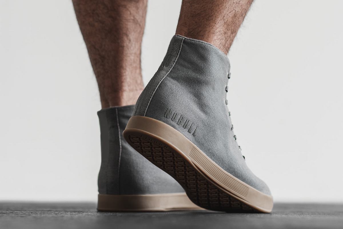 Nobull High-Top Canvas Trainer Fitness Schoenen Heren Donkergrijs | 125786-MNL