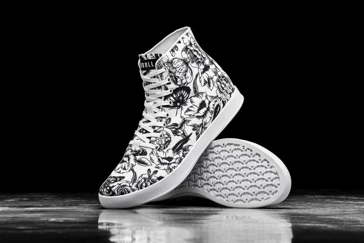 Nobull High-Top Canvas Trainer Fitness Schoenen Heren Wit Zwart | 190246-WEV