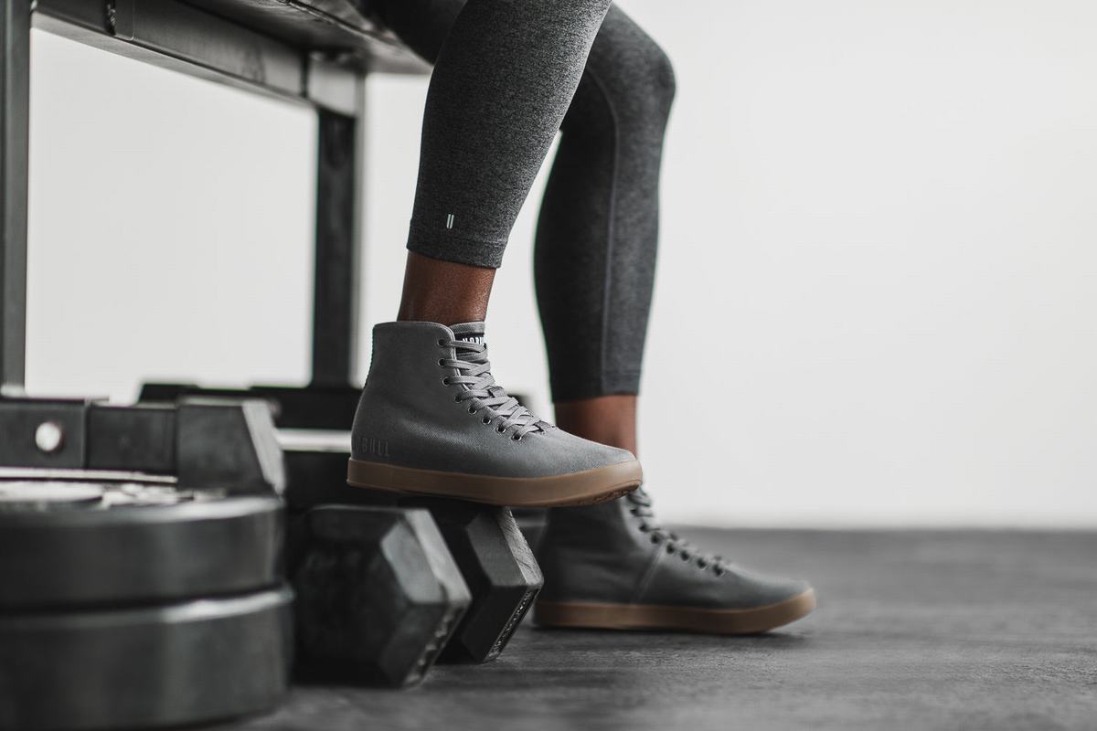 Nobull High-Top Canvas Trainer Fitness Schoenen Dames Donkergrijs | 426503-NSY
