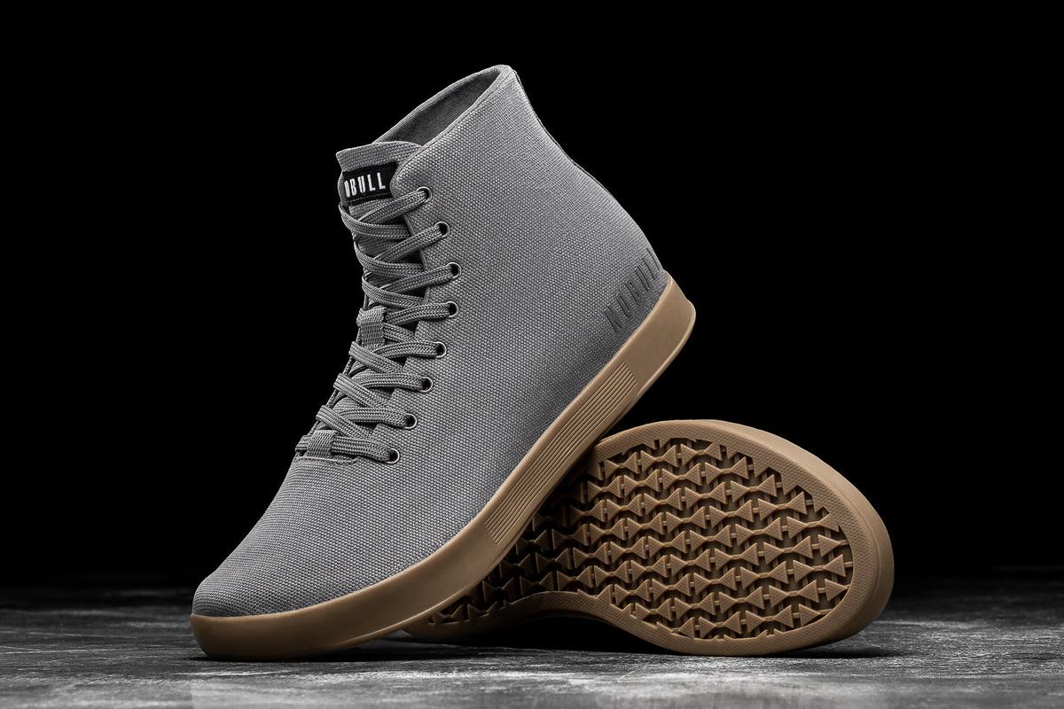 Nobull High-Top Canvas Trainer Fitness Schoenen Dames Donkergrijs | 426503-NSY