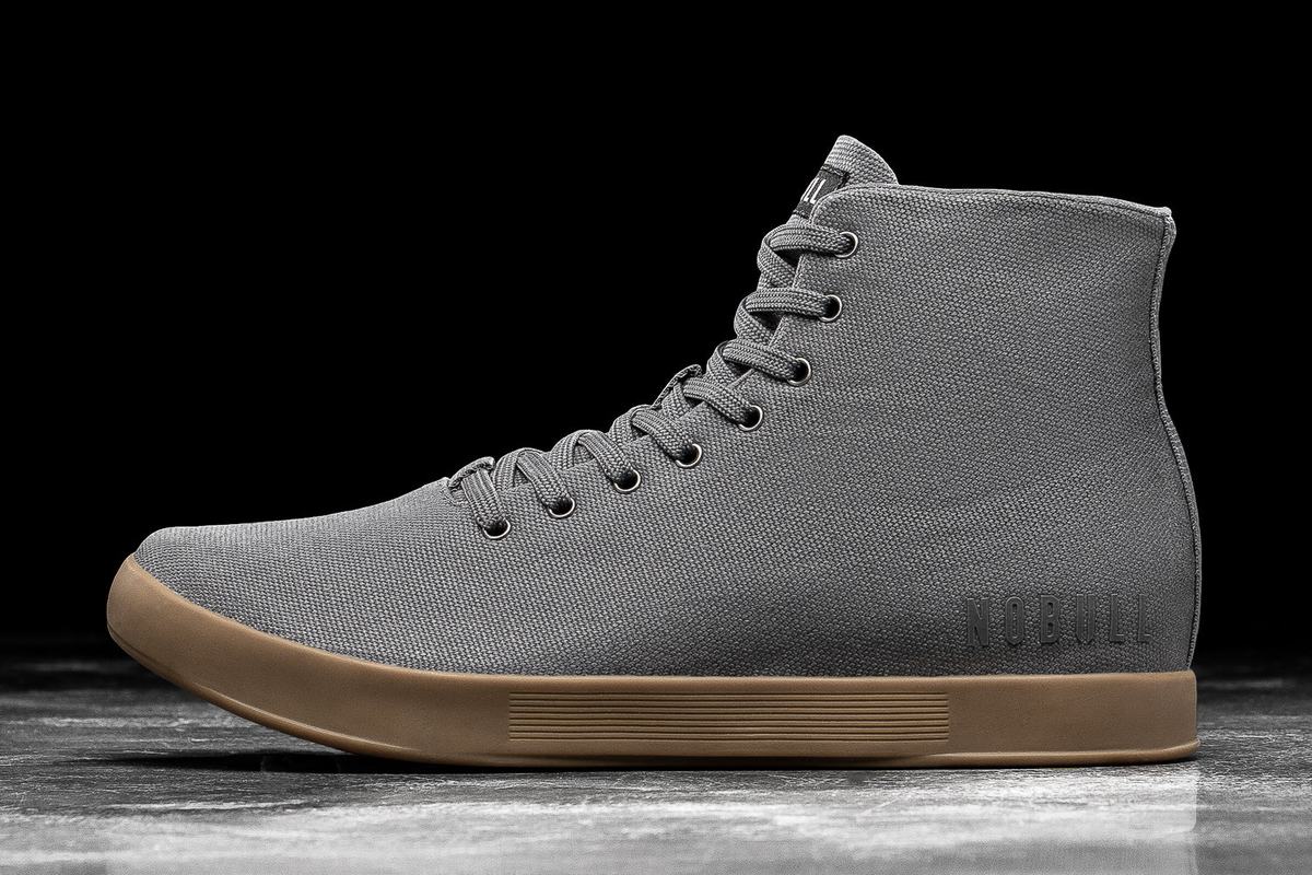 Nobull High-Top Canvas Trainer Fitness Schoenen Dames Donkergrijs | 426503-NSY
