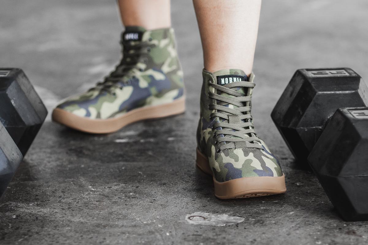 Nobull High-Top Canvas Trainer Fitness Schoenen Dames Camo | 854139-TUO