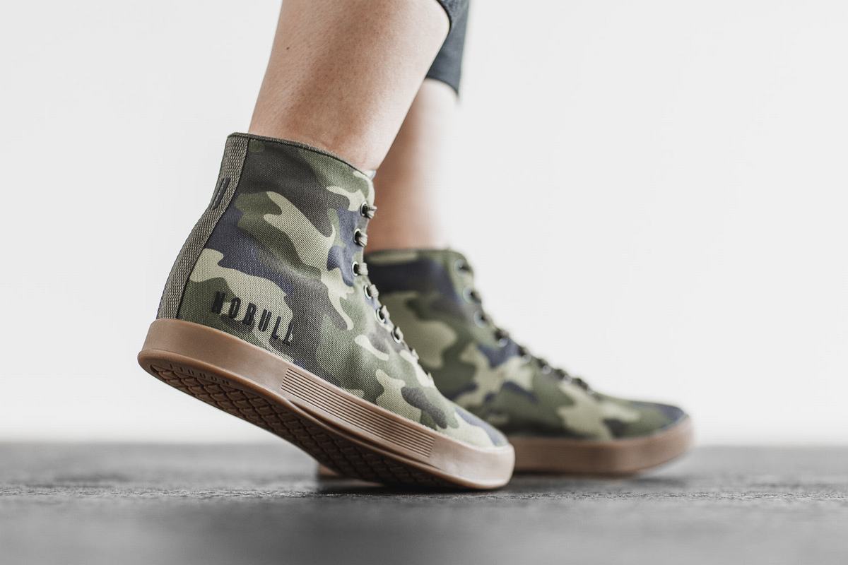 Nobull High-Top Canvas Trainer Fitness Schoenen Dames Camo | 854139-TUO