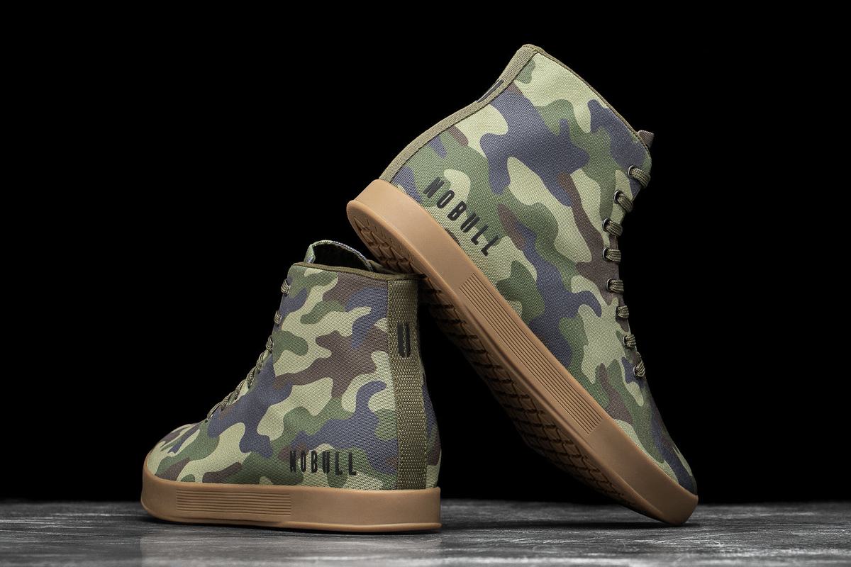 Nobull High-Top Canvas Trainer Fitness Schoenen Dames Camo | 854139-TUO