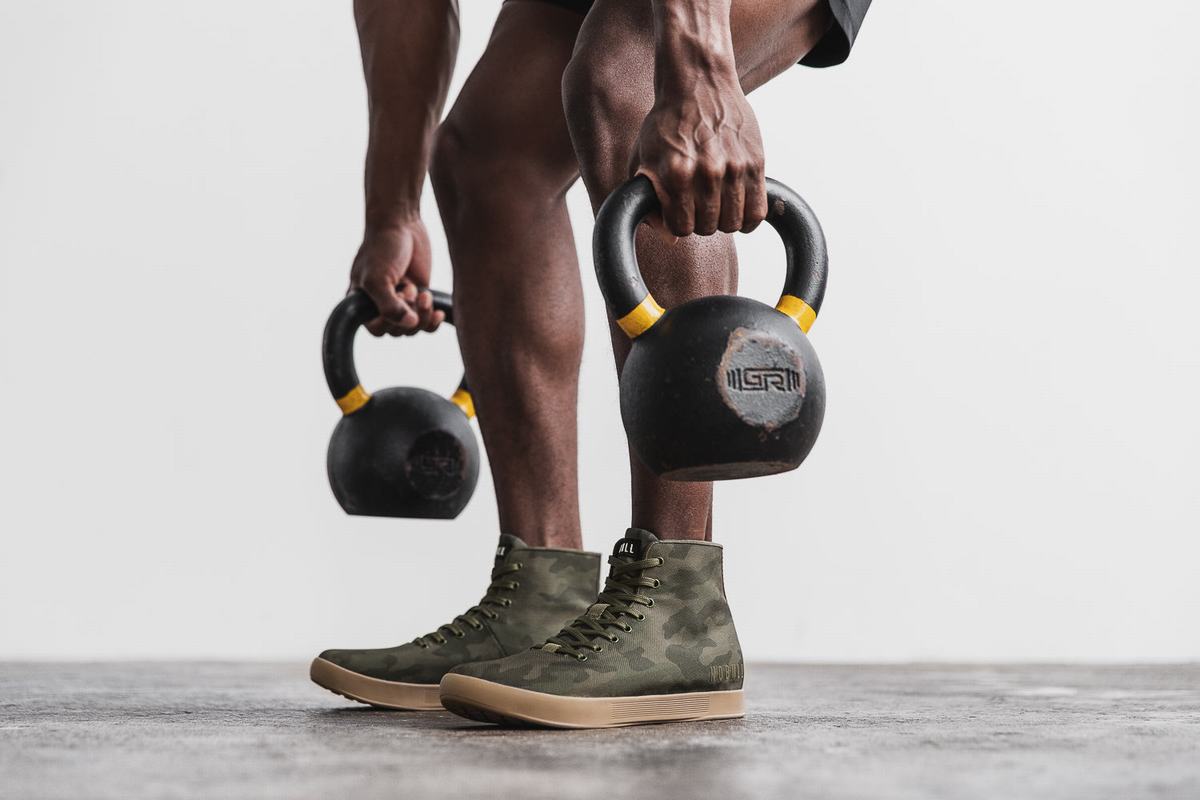 Nobull High-Top Canvas Trainer Fitness Schoenen Heren Donkercamo | 917680-QTH