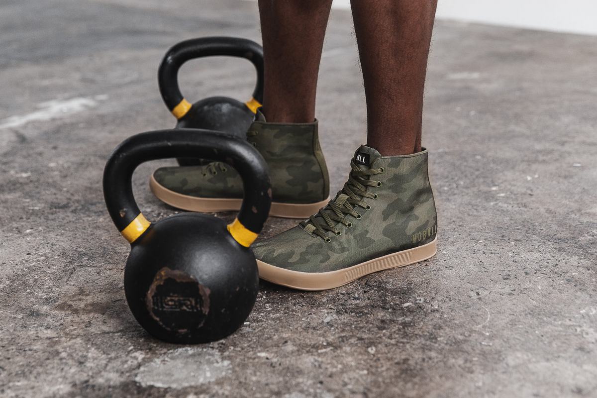 Nobull High-Top Canvas Trainer Fitness Schoenen Heren Donkercamo | 917680-QTH