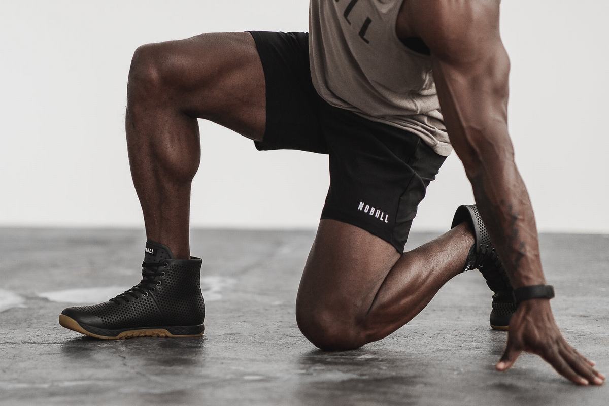 Nobull High-Top Leather Trainer Fitness Schoenen Heren Zwart | 045693-JCL