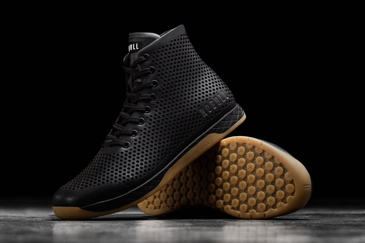 Nobull High-Top Leather Trainer Fitness Schoenen Heren Zwart | 045693-JCL