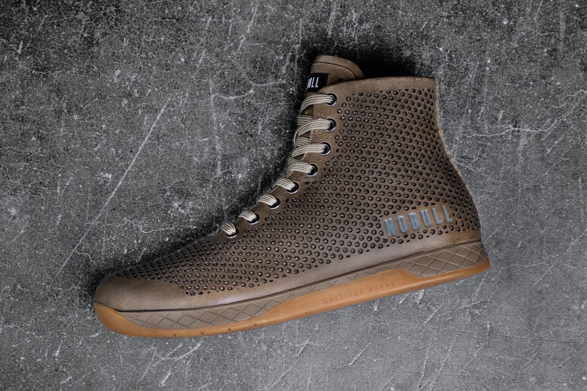 Nobull High-Top Leather Trainer Fitness Schoenen Dames Bruin | 321876-XPZ